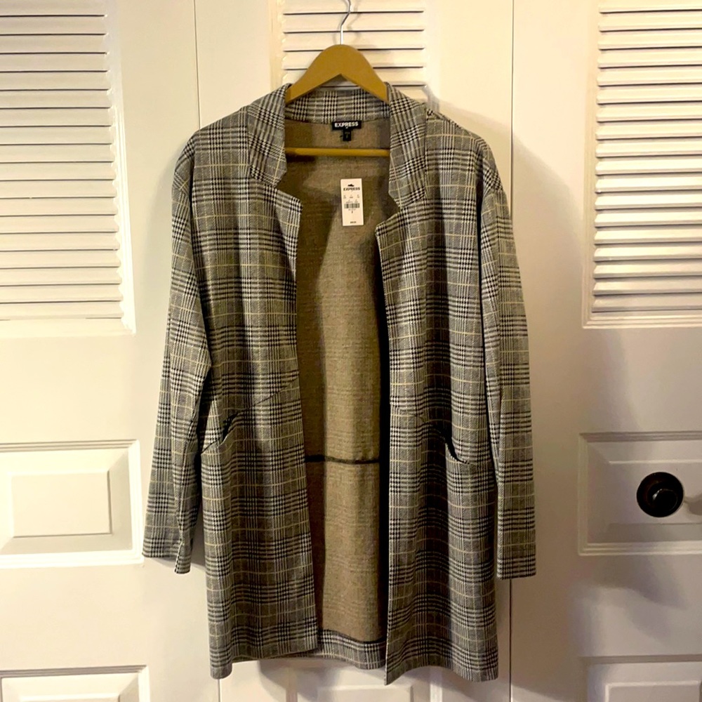 Express Plaid Blazer Style Coat!